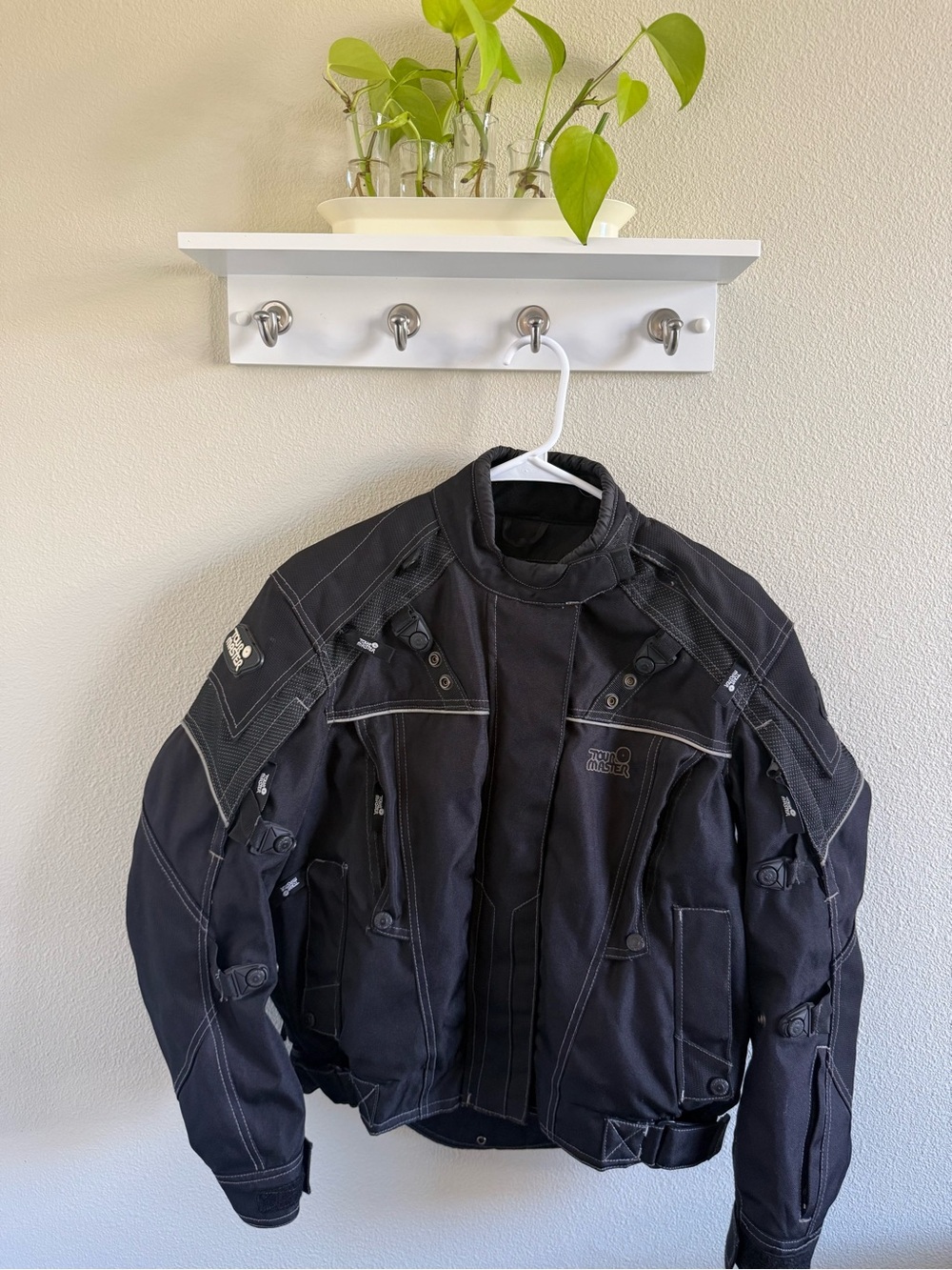 Black Women's Utility Motorcycle Jacket - Rugged Protection